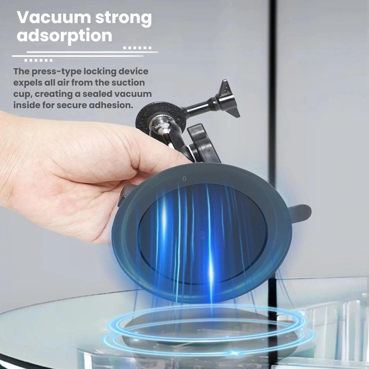 For DJI Osmo Action 6 Suction Cup Mount 360-degree Rotatable Car Windshield Mount with Vacuum Base(Black)