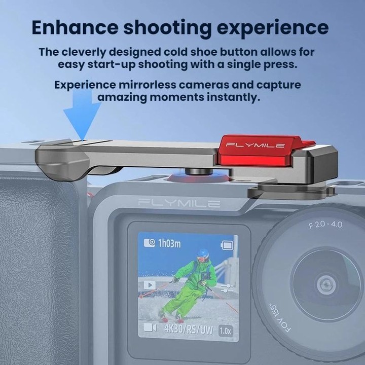 For DJI Osmo Action 6 Flymile Extended Cage Protective Frame Kit(Silver)