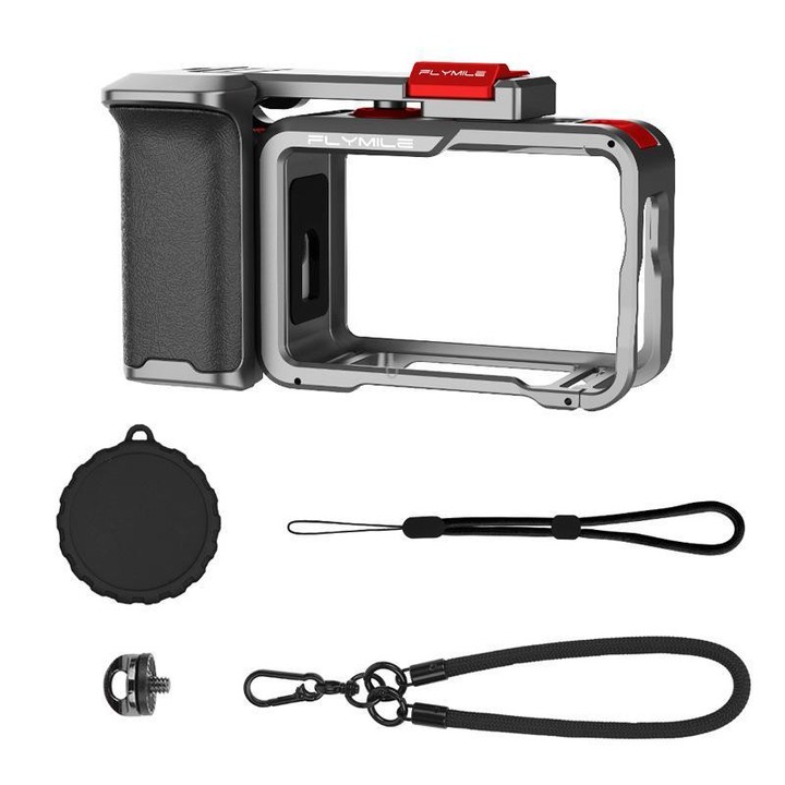 For DJI Osmo Action 6 Flymile Extended Cage Protective Frame Kit(Silver)