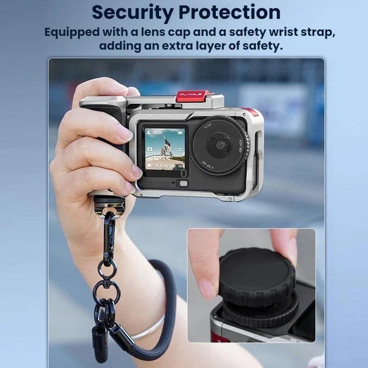 For DJI Osmo Action 6 Flymile Extended Cage Protective Frame Kit(Silver)