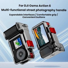 For DJI Osmo Action 6 Flymile Extended Cage Protective Frame Kit(Silver)