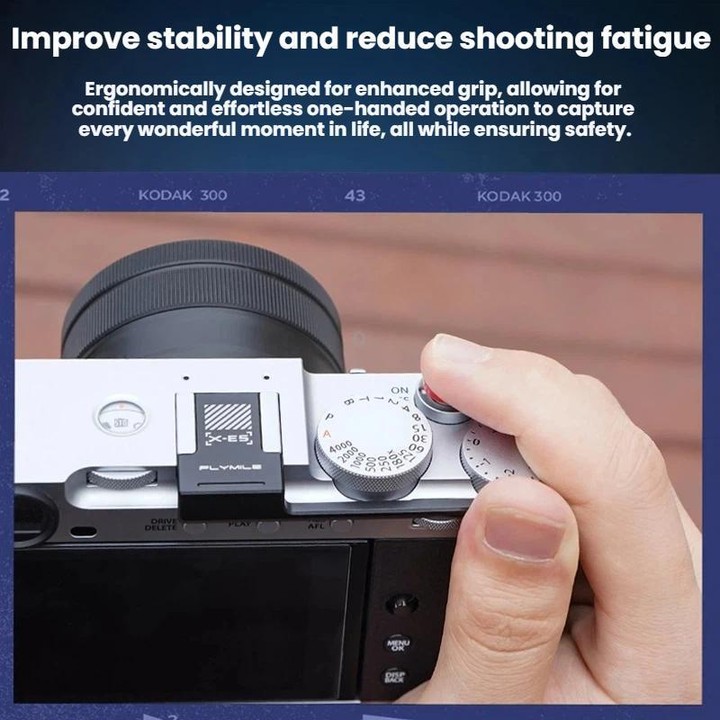 For Fujifilm X-E5 Flymile Protective Non-Slip Hot Shoe Cover Camera Grip(Black)