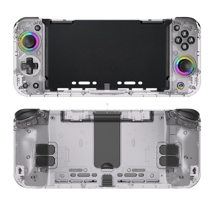 For Nintendo Switch 6-Axis Motion Sensor Controller Direct-Insert Hall Effect Joysticks With RGB Lighting(Vanilla White)