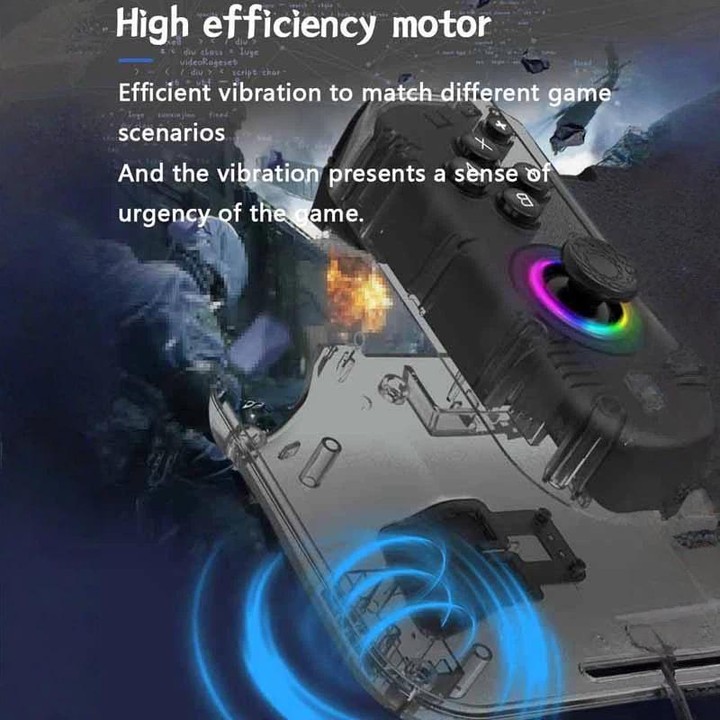For Nintendo Switch 6-Axis Motion Sensor Controller Direct-Insert Hall Effect Joysticks With RGB Lighting(Green)