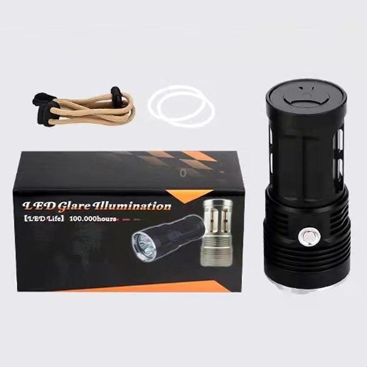 IPX6 Waterproof Bright Flashlight Outdoor Rechargeable Aluminum Alloy Inspection Torch, Spec: 18T6