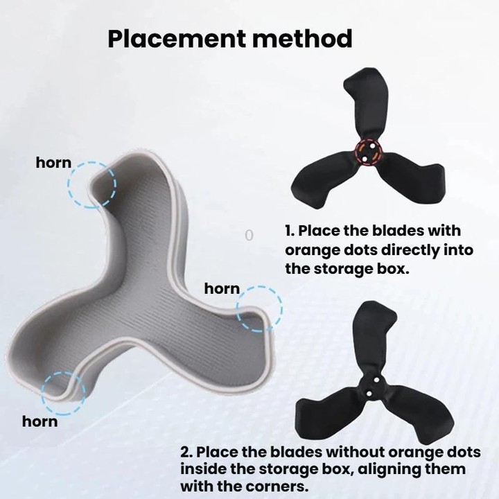 For DJI Neo 2 CQT Drone Propeller Blade Storage Case Scratch and Wear Protective Box(Black)
