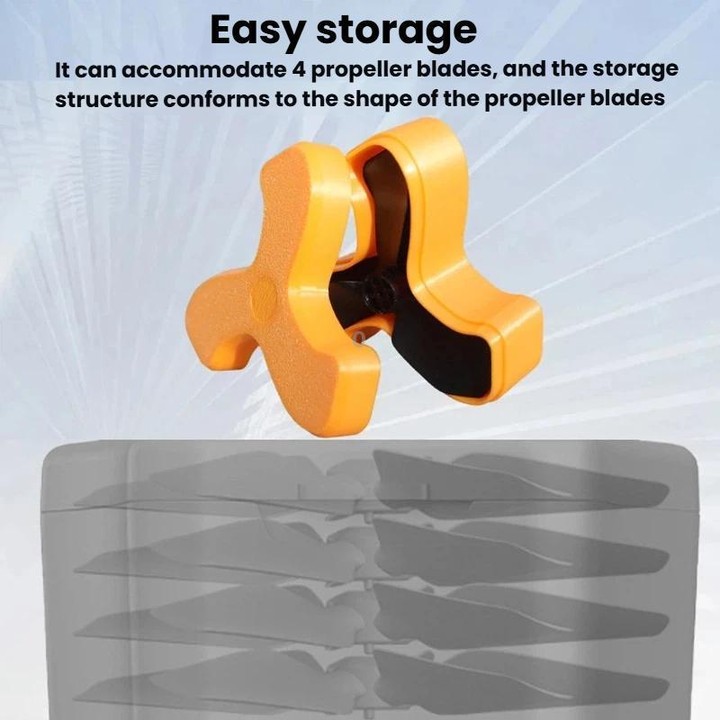 For DJI Neo 2 CQT Drone Propeller Blade Storage Case Scratch and Wear Protective Box(Orange)