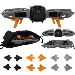For DJI Neo 2 CQT 4pcs /Set Folding Booster Kickstand Scratch Wear Resistant Landing Gear Protection Bracket(Gray)