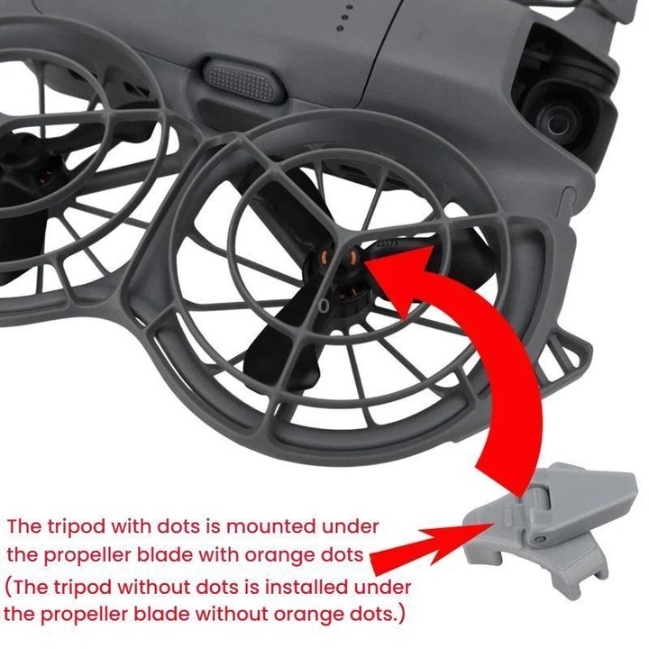 For DJI Neo 2 CQT 4pcs /Set Folding Booster Kickstand Scratch Wear Resistant Landing Gear Protection Bracket(Orange)