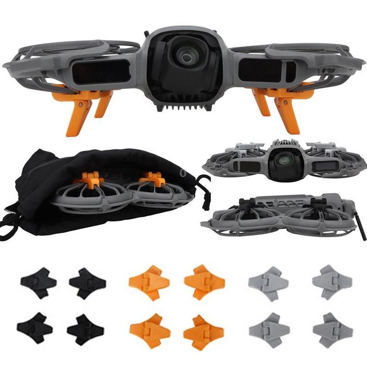For DJI Neo 2 CQT 4pcs /Set Folding Booster Kickstand Scratch Wear Resistant Landing Gear Protection Bracket(Orange)