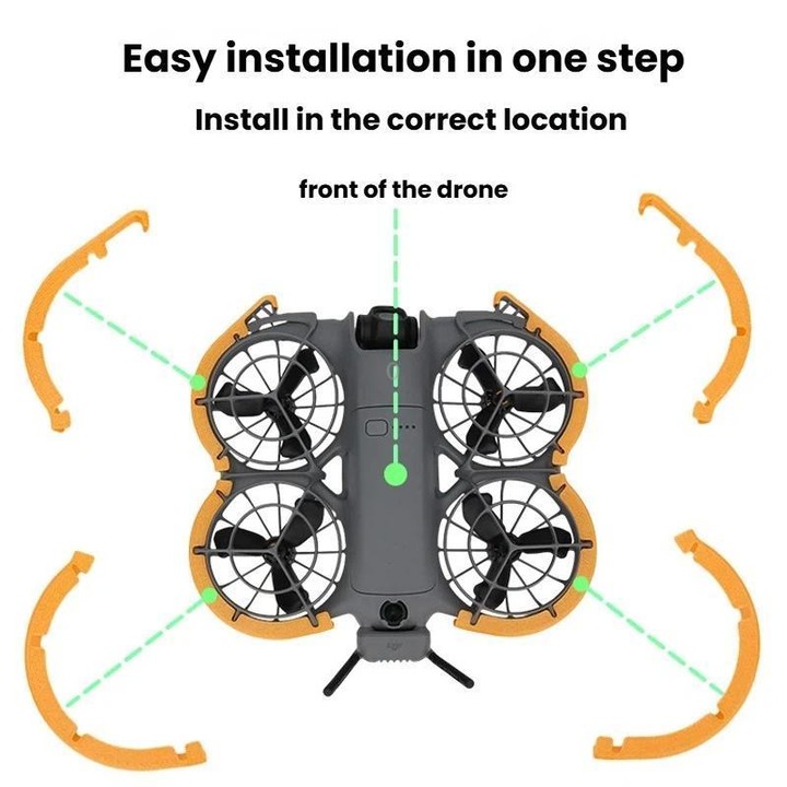 For DJI Neo 2 CQT 4pcs /Set Fuselage Protective Cover Paddle Anti-collision Cover(Orange)
