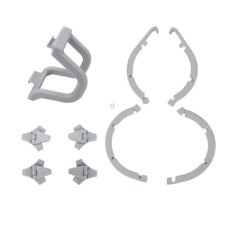 For DJI Neo 2 CQT 9pcs /Set Fuselage Crash Kit, Bumper+Protective Cover+Folding Kickstand(Gray)