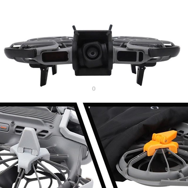 For DJI Neo 2 CQT 9pcs /Set Fuselage Crash Kit, Bumper+Protective Cover+Folding Kickstand(Gray)