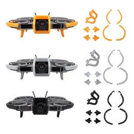 For DJI Neo 2 CQT 9pcs /Set Fuselage Crash Kit, Bumper+Protective Cover+Folding Kickstand(Gray)