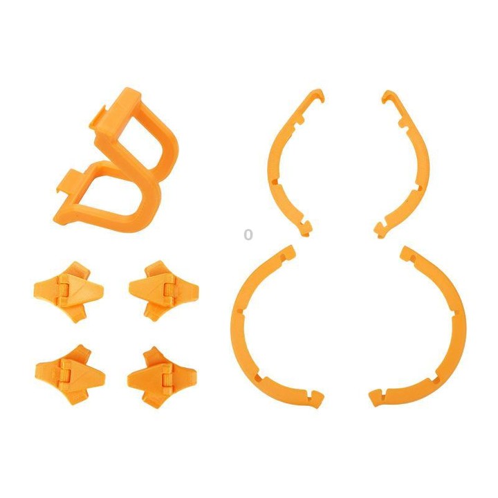 For DJI Neo 2 CQT 9pcs /Set Fuselage Crash Kit, Bumper+Protective Cover+Folding Kickstand(Orange)