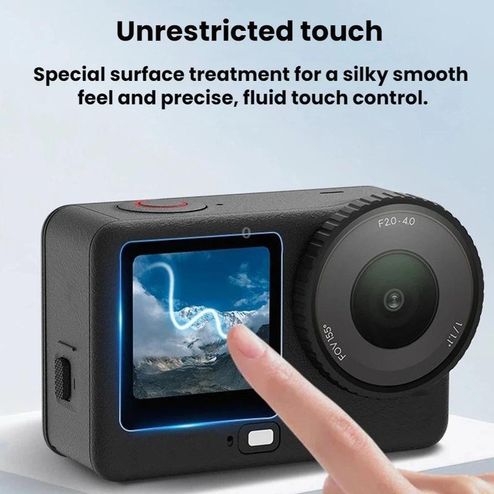 For DJI Osmo Action 6 Flymile Camera Lens HD Tempered Glass Screen Protector(AC6023)