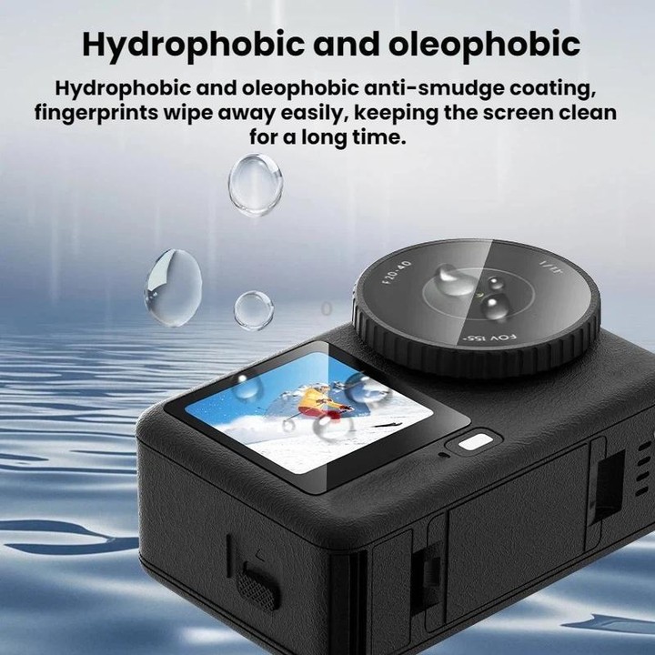 For DJI Osmo Action 6 Flymile Camera Lens HD Tempered Glass Screen Protector(AC6023)