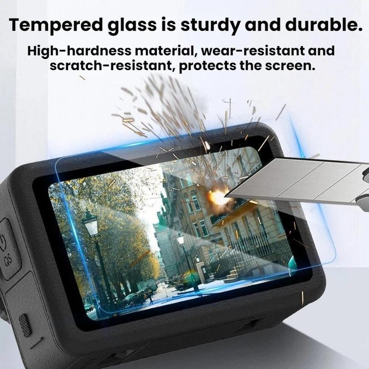 For DJI Osmo Action 6 Flymile Camera Lens HD Tempered Glass Screen Protector(AC6023)