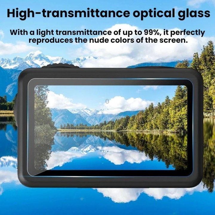 For DJI Osmo Action 6 Flymile Camera Lens HD Tempered Glass Screen Protector(AC6023)