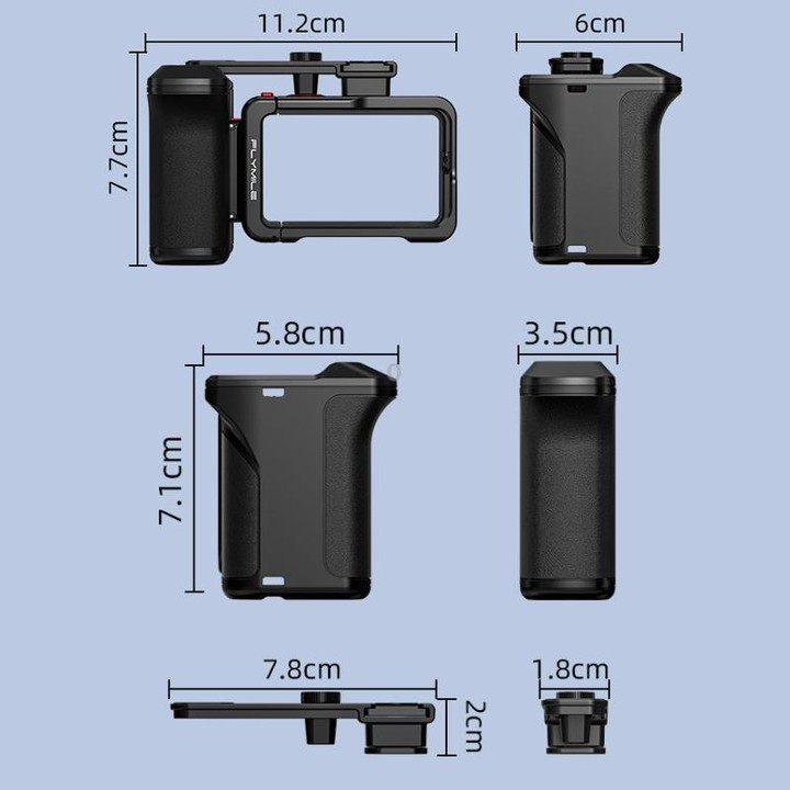 For DJI Osmo Action 4 / 3 / 5 Pro Flymile Adapter Extended Rabbit Cage Accessory, Specification: Handle