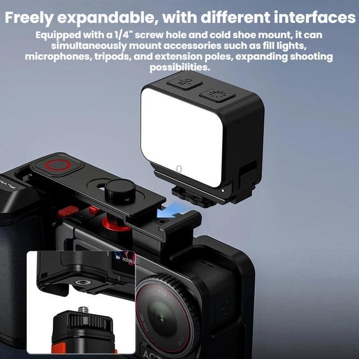 For DJI Osmo Action 4 / 3 / 5 Pro Flymile Adapter Extended Rabbit Cage Accessory, Specification: Handle