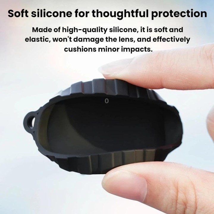 For DJI Osmo Action 6 Flymile Dustproof Protective Silicone Lens Cap(Black)