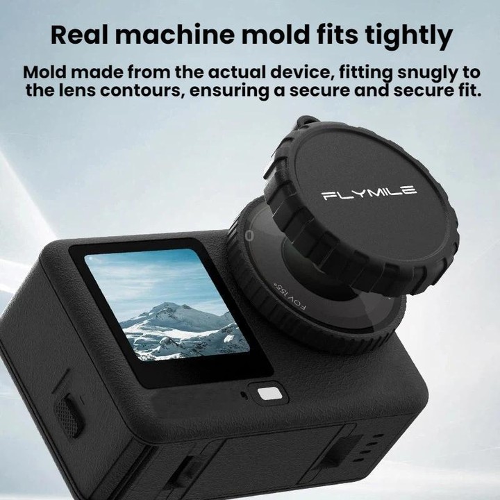 For DJI Osmo Action 6 Flymile Dustproof Protective Silicone Lens Cap(Black)