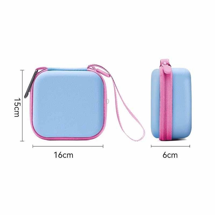 For DJI Osmo Action 6 Standard Combo Macaron-Colored Storage Box Bag(Blue)