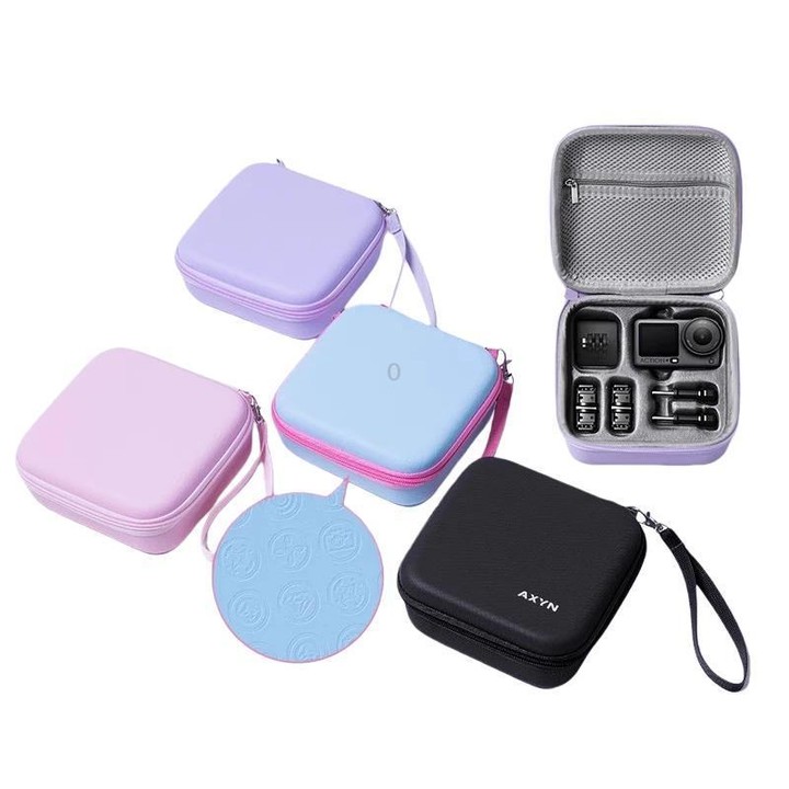 For DJI Osmo Action 6 Standard Combo Macaron-Colored Storage Box Bag(Blue)