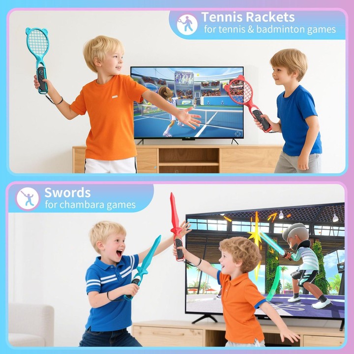 For Nintendo Switch 2 14 In 1 STARTRC GAMES Gamepad Sport Set Fencing Tennis Racket Racing Steering Wheel