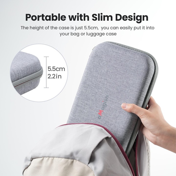 aMagisn Medium Carrying Case For Insta360 X4 Air/X4/X5 Hard EVA Shell with Removable Soft Interior(Gray)