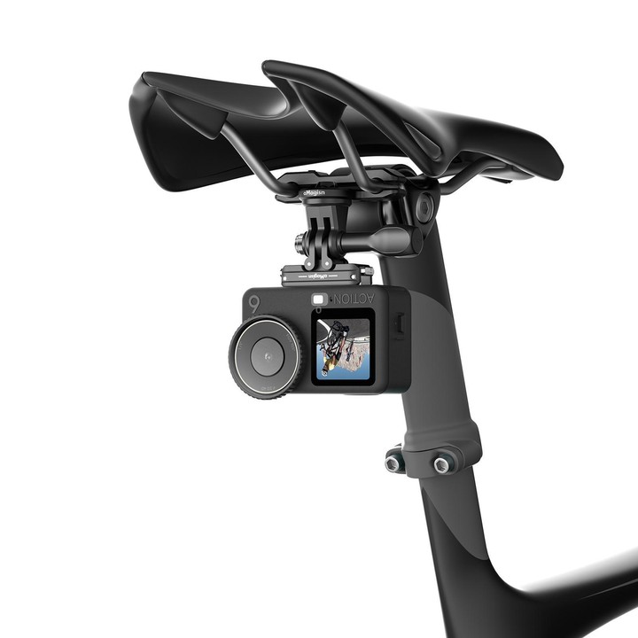 aMagisn Universal Bike Seat Rail Mount for Action Cameras Bike Seat Clamp(Black)