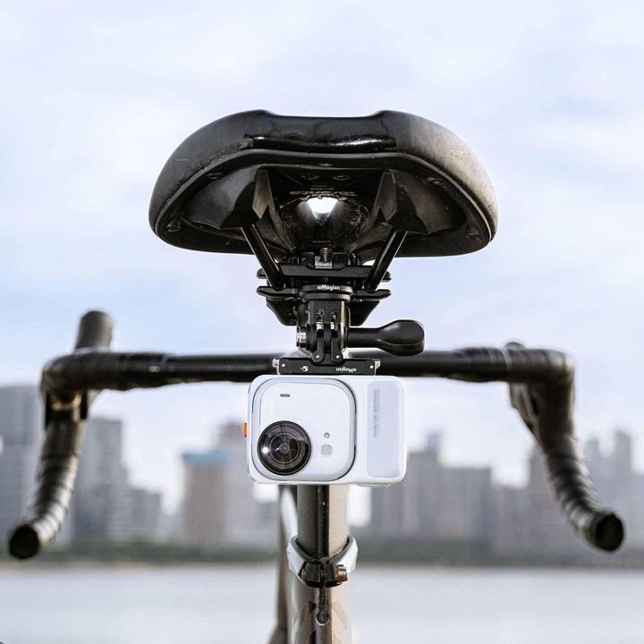 aMagisn Universal Bike Seat Rail Mount for Action Cameras Bike Seat Clamp(Black)