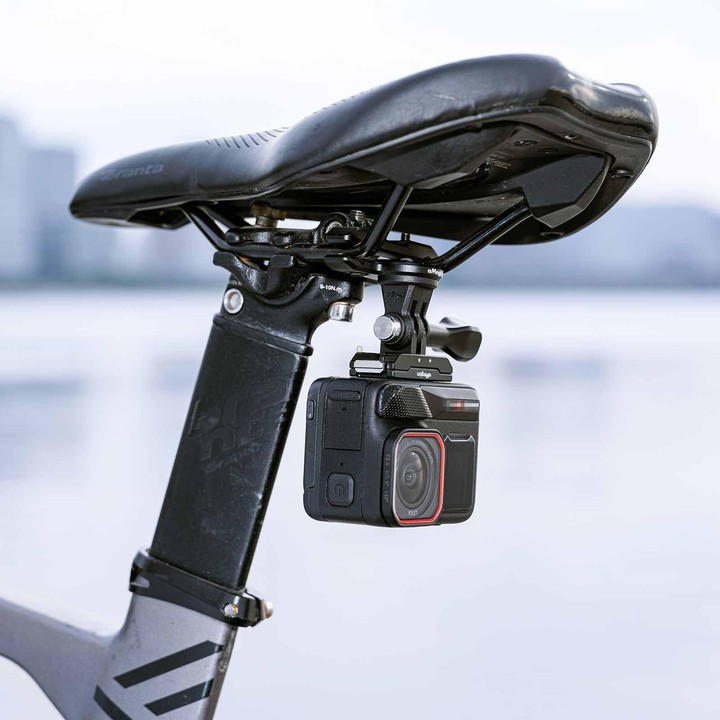 aMagisn Universal Bike Seat Rail Mount for Action Cameras Bike Seat Clamp(Black)