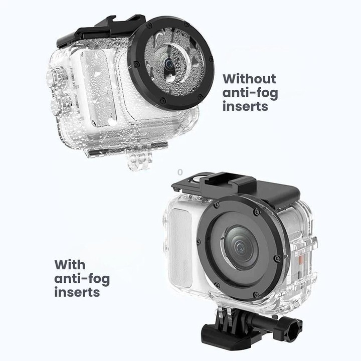 For Insta360 GO Ultra 60m Waterproof Case Kit Dive Housing With Dual Cold Shoe(Transparent)