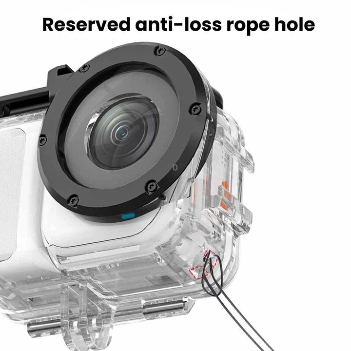 For Insta360 GO Ultra 60m Waterproof Case Kit Dive Housing With Dual Cold Shoe(Transparent)