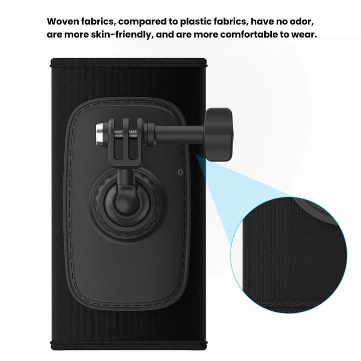 Universal Shoulder Strap Mount For Action Cameras With 360-Degree Rotating Ball Head Hands-Free POV Shooting(Black)