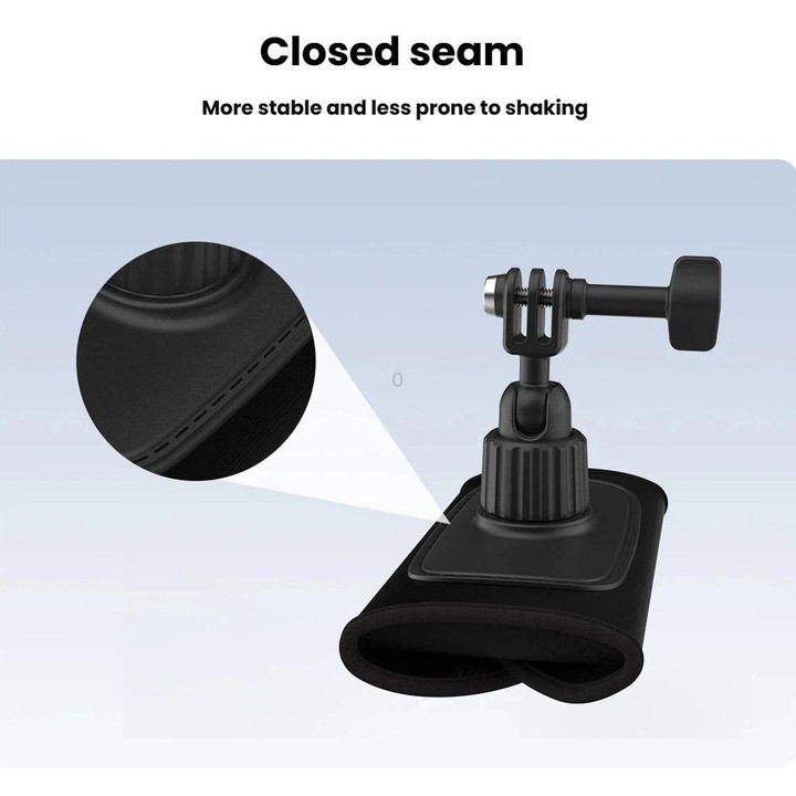 Universal Shoulder Strap Mount For Action Cameras With 360-Degree Rotating Ball Head Hands-Free POV Shooting(Black)