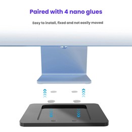 For 24-Inch IMac M1-M3 Acrylic Widened Base Desktop Stand Enhanced Stability Holder(Black)