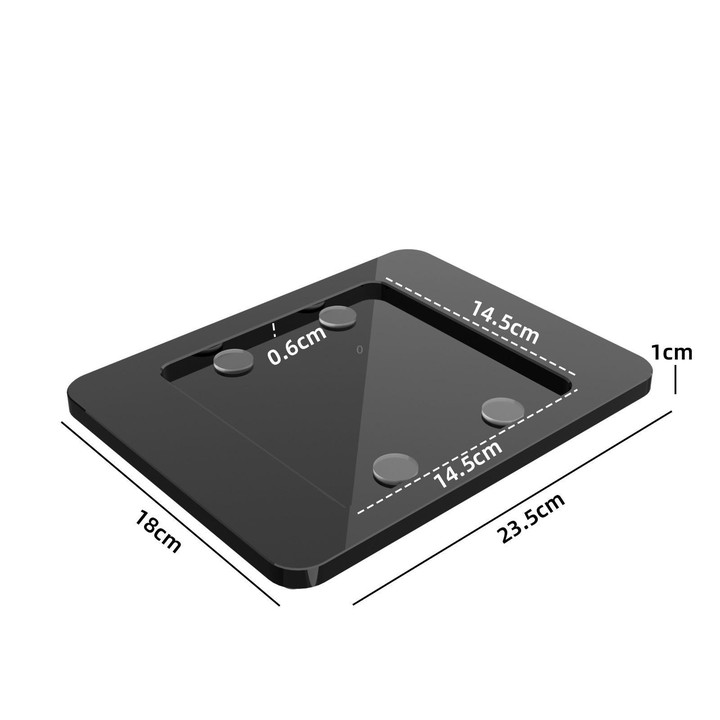 For 24-Inch IMac M1-M3 Acrylic Widened Base Desktop Stand Enhanced Stability Holder(Black)