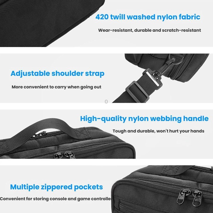 Carrying Case for Nintendo Switch 1 / 2 Protective Messenger Bag with Padded Compartment for Console, Controllers, and Accessori