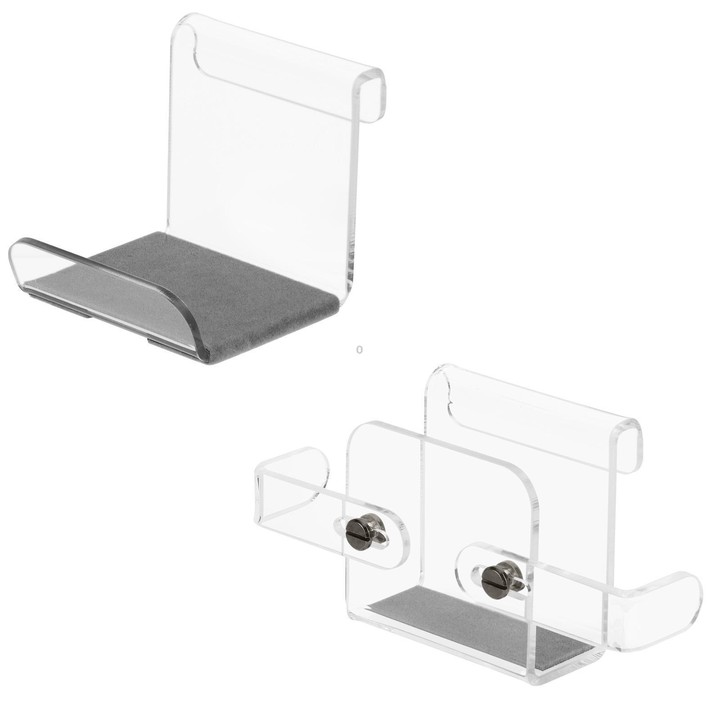 For PS5 Console Acrylic Overhead Hanger Dual Hook for Controller, Headset, and Hard Drive Storage(Clear)