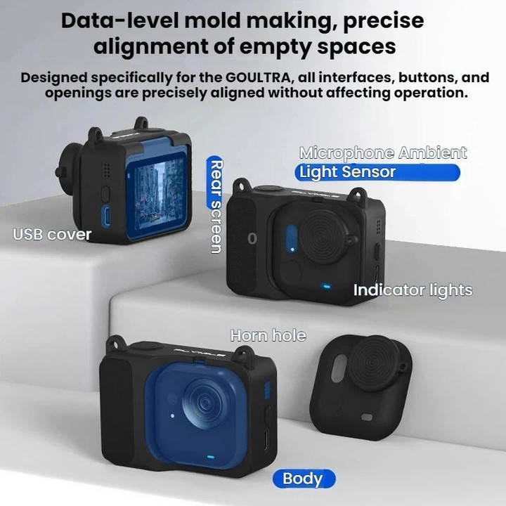 For Insta360 Go Ultra Flymile Action Camera Silicone Protective Case(Black)