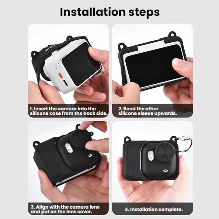For Insta360 Go Ultra Flymile Action Camera Silicone Protective Case(Black)