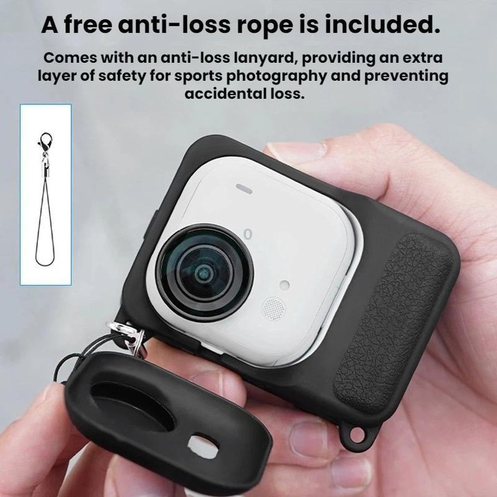 For Insta360 Go Ultra Flymile Action Camera Silicone Protective Case(Black)
