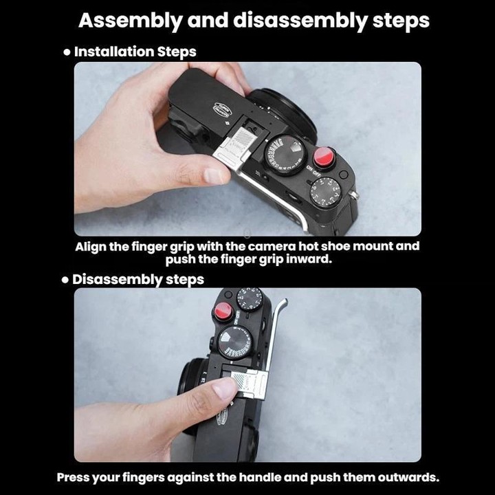 For Fujifilm X100VI Flymile Camera Shooting Single-Handed Grip Fixed Support Bracket(Silver)