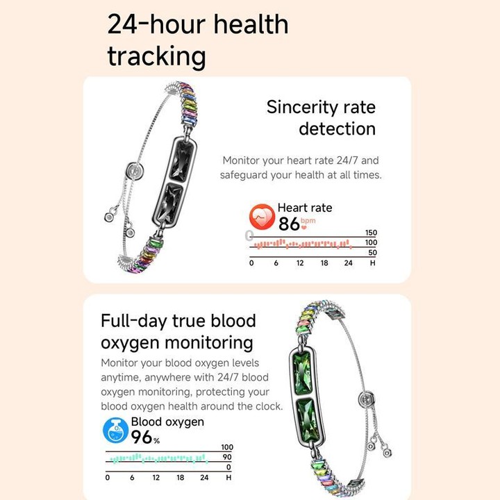 Smart Screenless Bracelet With Heart Rate Monitor Pedometer Sleep Tracker Wristband For Men & Women(Black)