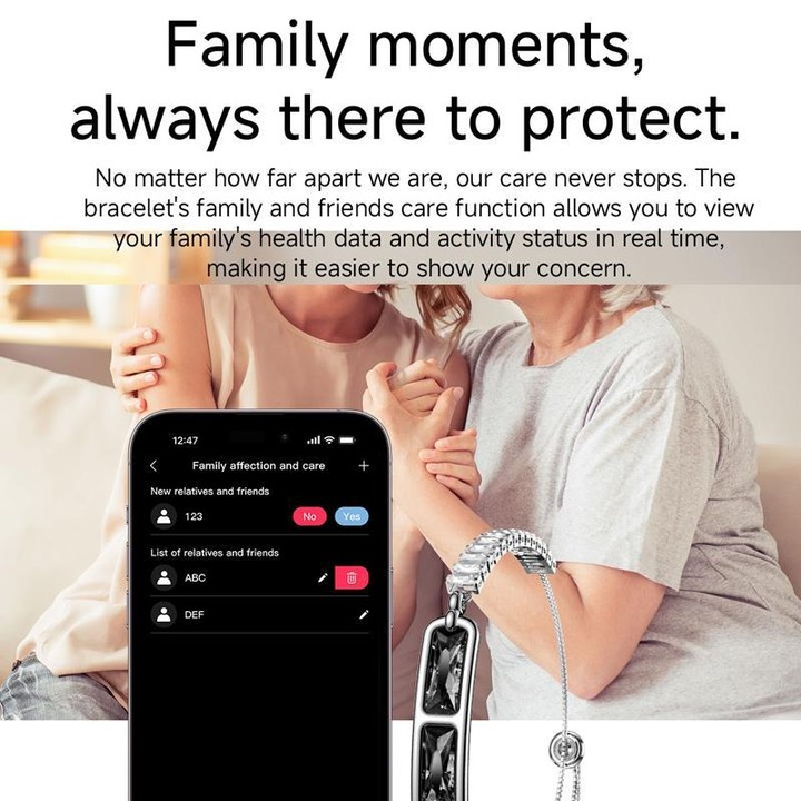 Smart Screenless Bracelet With Heart Rate Monitor Pedometer Sleep Tracker Wristband For Men & Women(Black)