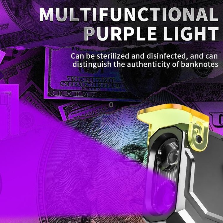 RGB Color-Changing Multi-Functional EDC Flashlight With Magnet(Black)