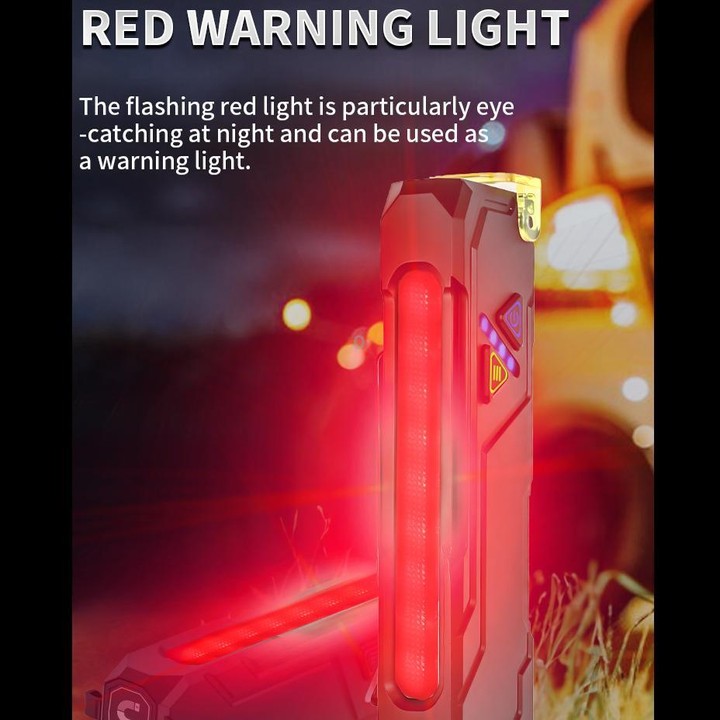 RGB Color-Changing Multi-Functional EDC Flashlight With Magnet(Black)